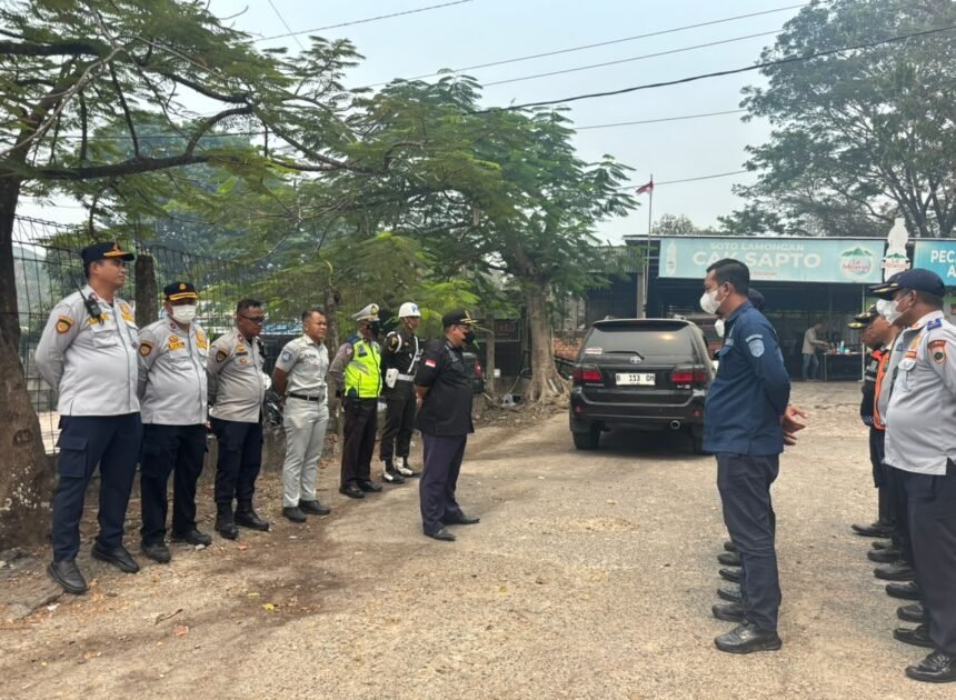 PT Jasa Raharja Kanwil Sumsel Turut Serta dalam Operasi Gabungan Angkutan Barang di Jalan Demang Lebar Daun