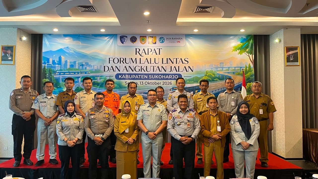 PT Jasa Raharja Cabang Sukoharjo Gelar Rapat Forum Lalu Lintas Dan Angkutan Jalan, Perkuat Sinergi Lintas Sektor Untuk Keselamatan Berlalu Lintas