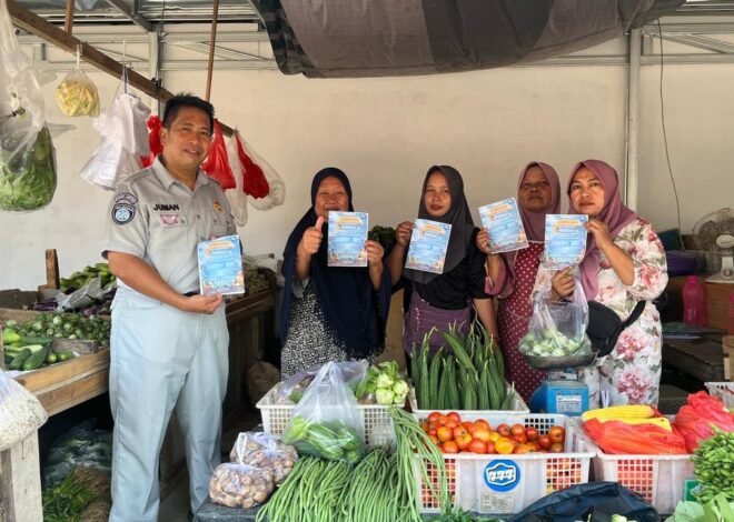 Jasa Raharja Mesuji Perluas Sosialisasi Keringanan Pajak Kendaraan di Pasar Induk Simpang Pematang