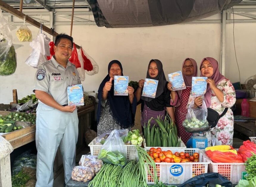 Jasa Raharja Mesuji Perluas Sosialisasi Keringanan Pajak Kendaraan di Pasar Induk Simpang Pematang